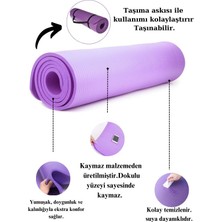 CK Spor Ckspor 10 mm Konfor Doku Kaymaz Nbr Mat Taşıma Askılı Pilates Egzerisiz Minderi