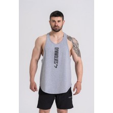 Gymwolves Spor Atleti | Stringer | Workout Tanktop | Gri | Comfortable Serisi