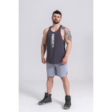 Gymwolves Spor Atleti | Stringer | Workout Tanktop | Füme | Comfortable Serisi
