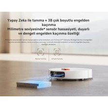 Xioami Çift Döner Paspas Mop Kaldırma ve Düşme Önleyici -Istasyonlu Çift Döner Paspaslı 4000PA Akıllı Apple-Android Wi-Fi Kontrol Robot Süpürge Temizlik Seti ve Kumandalı Lambader Hediye