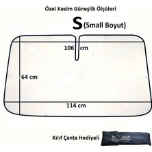 Pratiksan Özel Ölçü Ön Cam Için Balonlu Alüminyum Kaliteli Güneşlik (S-M-L-Xl-Xxl Farklı Boy Seçenekli)
