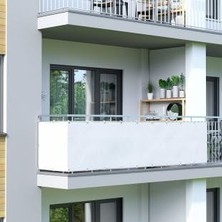 Store Gölgelendirme Beyaz Balkon Brandası Su Geçirmez (9MX65CM)