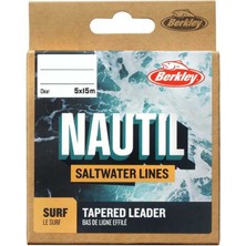 Berkley Nautil Surf Monofilament Tapered Leader STANDART-0.18MM/0.54MM - 5X15M