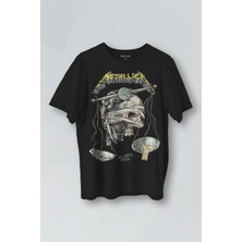 Kendim Seçtim Siyah T-Shirt Metallica And Justice For All Rock Metal Music Baskılı Tişört