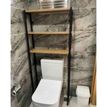 Çamaşır Makinesi ve Klozet Üstü Düzenleyici Raf Banyo Dolabı Rafı Makine Üstü 3 Raflı Banyo Düzenleyici