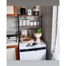 Çamaşır Makinesi ve Klozet Üstü Düzenleyici Raf Banyo Dolabı Rafı Makine Üstü 3 Raflı Banyo Düzenleyici