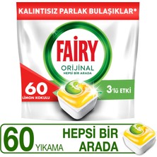 Fairy Hepsi Bir Arada 60 Yıkama Bulaşık Makinesi Deterjanı Tableti / Kapsülü  Limon Kokulu