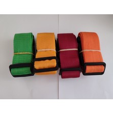 Balp Yeşil, Portakal, Bordo ve Turuncu Renk Valiz Kemeri 4 cm Toplam 4 Adet