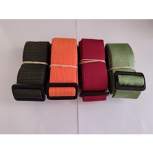 Balp Haki Yeşil, Turuncu, Bordo ve Su Yeşili Renk Valiz Kemeri 4 cm Toplam 4 Adet