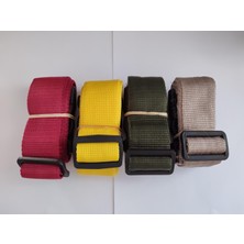 Balp Bordo, Sarı, Haki Yeşil ve Bej Renk Valiz Kemeri 4 cm Toplam 4 Adet