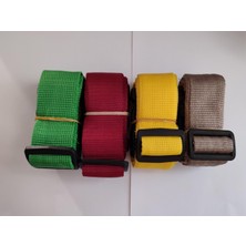 Balp Yeşil, Bordo, Sarı ve Bej Renk Valiz Kemeri 4 cm Toplam 4 Adet