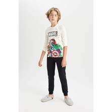 DeFacto Erkek Çocuk Pijama Takımı Marvel Comics Uzun Kollu Üst Uzun Alt D3626A824WN