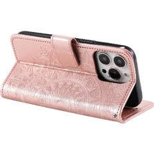 Colorful Shop IPhone 15 Için Flip Case Pro Pu Deri Cüzdan Kılıf Totem Kabartma (Yurt Dışından)