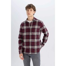 DeFacto Regular Fit Kareli Oduncu Flanel Uzun Kollu Gömlek S9275AZ24AU