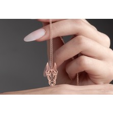 Decovienotr Köpek Figürlü Gümüş Kolye, Özel Tasarım ,925 Ayar Gümüş Kolye,gümüş,rose Gold,altın Kaplama Kolye