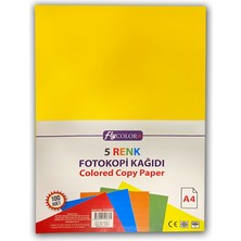 Fly Color 100 Adet Renkli Fotokopi Kağıdı 5 Renk A4