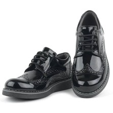 Papuccum Ortopedi Unisex Çocuk Siyah Oxford Bağcıklı Ayakkabı