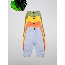 Efu Baby 4'lü Bel Lastikli Bebek Waffle Pantolon