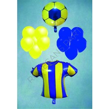 Rönesans Parti Taraftar Sarı Lacivert Balon Seti