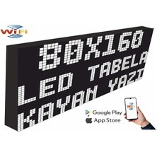 LED Tabela 80X160CM Tek Taraflı Beyaz  Kayan Yazı-Wifi