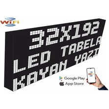 LED Tabela 32X192CM Tek Taraflı Beyaz  Kayan Yazı-Wifi