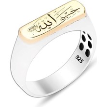 Silverbox 925 Ayar Gümüş Erkek Yüzük, "allah Bana Yeter" Yazılı, Minimalist Islami Tasarım, Lüks Erkek Takısı