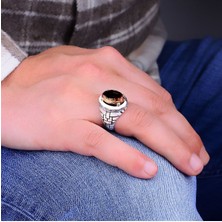 Silverbox Erkek Oval Zultanit Renk Değiştiren Yüzük, Benzersiz Bukalemun Taşlı Yüzük