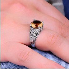 Silverbox 925 Ayar Gümüş Zultanit Taşlı Erkek Yüzük, Renk Değişim Taşlı Sultanit Yüzük, Erkek Yüzük