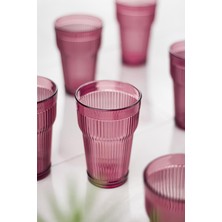 Molvea Akrilik 6'lı Uzun Bardak & Su Meşrubat Bardağı 400 ml ( Cam Değildir )