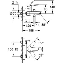 Grohe Eurosmart Banyo Bataryası - 33300003