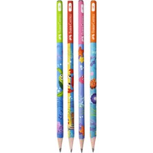 Faber-Castell Deniz Macerası Desenli 2b Kurşun Kalem 4 Adet 16874