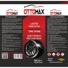 Ottomax Oto Lastik Parlatma Spreyi 500 ml  Lastik Temizleme Bakım Spreyi