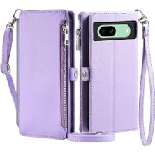 YH Mall Google Piksel 7A Durumda Cüzdan Uzun Kordon Rfıd Engelleme Için Crossbody Durumda (Yurt Dışından)