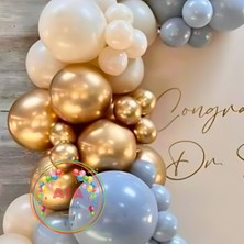 Ata Parti Dünyası ^^ Doğum Günü Konsepti * Fırtına Mavisi * Deniz Kumu * Krom Gold * 60 Lı Balon Zinciri Parti Seti