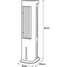 Evaporatif Kule Tipi Buzlu Soğutucu Vantilatör 55 W