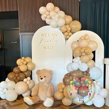 Ata Parti Dünyası ^^ Doğum Günü Konsepti * Çikolata Kahve * Deniz Kumu * Beyaz * 60 Lı Balon Zinciri Parti Seti