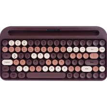 Everest Kb-99 Mocha 2.4g+Bt1+Bt2 Mac Win Ios Android Çoklu Cihaz Bağlantılı Q Kablosuz Bluetooth Klavye