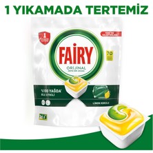 Fairy Hepsi Bir Arada Bulaşık Makinesi Deterjanı Tableti / Kapsülü Limon Kokulu 70 Yıkama