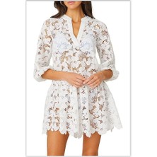 Deep Beach Dantel mini plaj elbisesi