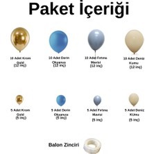 Ata Parti Dünyası ^^ Doğum Günü Konsepti * Deniz Kumu * Fırtına Mavi * Krom Gold * Derin Okyanus * 60 Lı Balon Zinciri Parti Seti