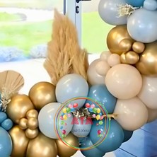 Ata Parti Dünyası ^^ Doğum Günü Konsepti * Deniz Kumu * Fırtına Mavi * Krom Gold * Derin Okyanus * 60 Lı Balon Zinciri Parti Seti