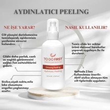 TO DO FIRST Ginseng Özlü Aydınlatıcı Yüz Peelingi Ölü Derilerden Arındırıcı Gözenek Temizleyici 100 ml