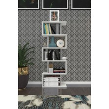 Kenz Life  19 cm Kitaplık Raf Diba1 Byz 129X040X19 Banyo Kiler Ofis (M) 40 cm 5 Suntalam Beyaz 129 cm Klasik S