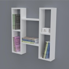 Kenz Life  Suntalam Kitaplık Melisa 060*060*20 Byz Duvar Rafı Beyaz Suntalam