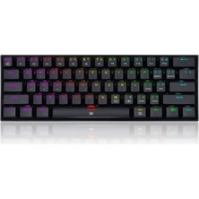 Redragon K630-RGB Blue Swıtch Kablolu Mekanik Gaming q klavye siyah