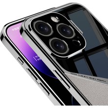 CPU Elektronik Apple iPhone 15 Pro Kılıf Ultra Ince Kamera Korumalı Pc + Deri Arka Yüzey Zore X-Pro Kapak-Siyah