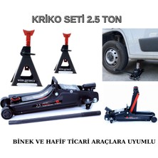 Worldforce Hidrolik Kriko Seti 2.5 Ton Kriko ve 2 Adet Kriko Standı Min: 85MM MAX:375MM