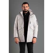 Zeki Özer Erkek Taş  Kapüşonlu Şişme Mont