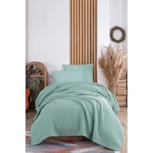 Eponj Home Ecocel Pike Örtü Tek Kişilik 160x230cm Karde Mint Yeşili