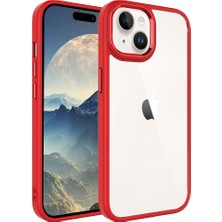 Başkenttekno iPhone 15 Plus Kılıf Renkli Silikon Kenarlı Krom Kapak